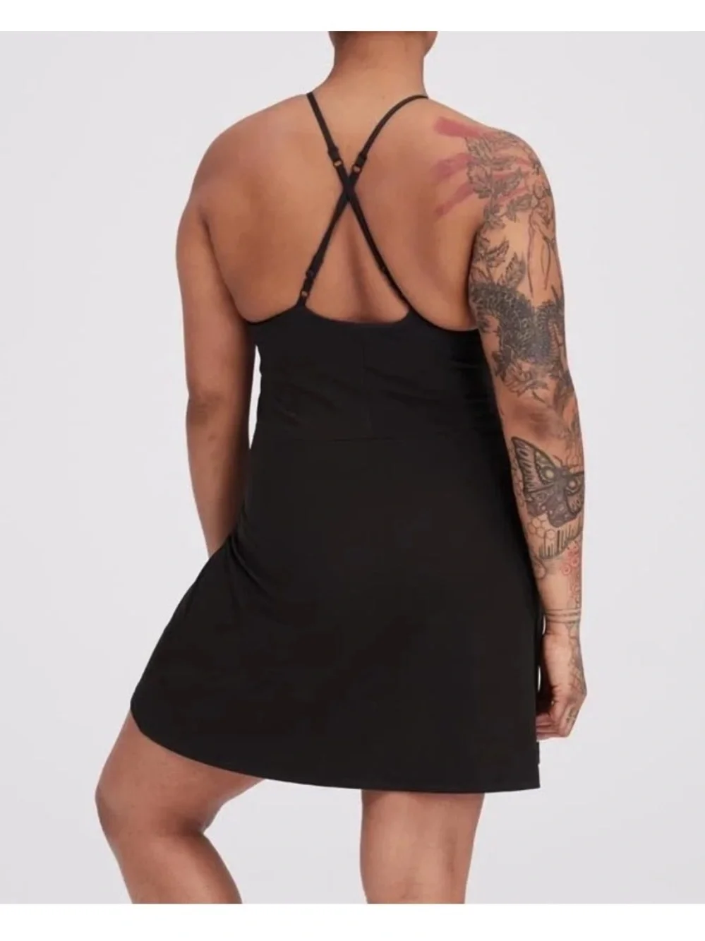 Girlfriend Collective Black Undress Active Dress Size XL with Shorts